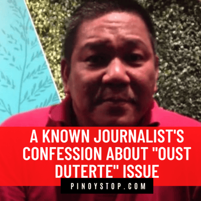 A Known Journalist’s Confession About “Oust Duterte” Issue